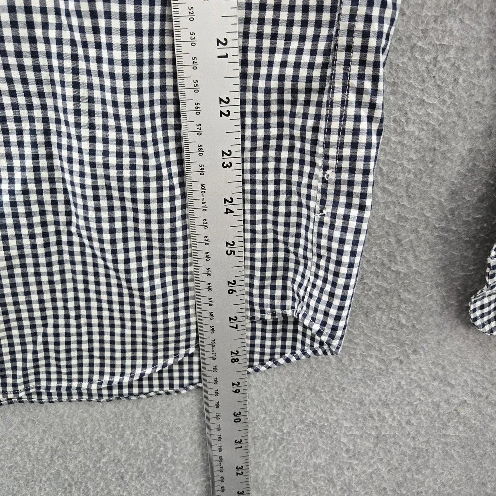J.crew‎ Men Button Up Shirt L Navy Check Long Sleeve Slim